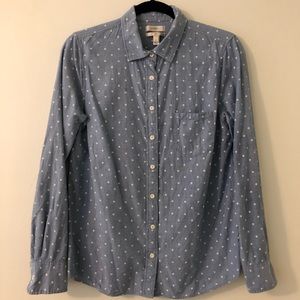 j. crew • polka-dot button-up